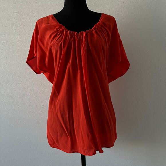 Joie Silk Top Womens Medium Red Flaw - Picture 1 of 11